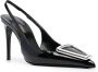 Saint Laurent Avenue pumps met puntige neus Zwart - Thumbnail 2