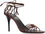 Saint Laurent Babylone 90 mm leren sandalen Rood - Thumbnail 2