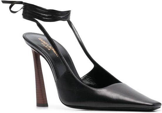 Saint Laurent Leren pumps Zwart