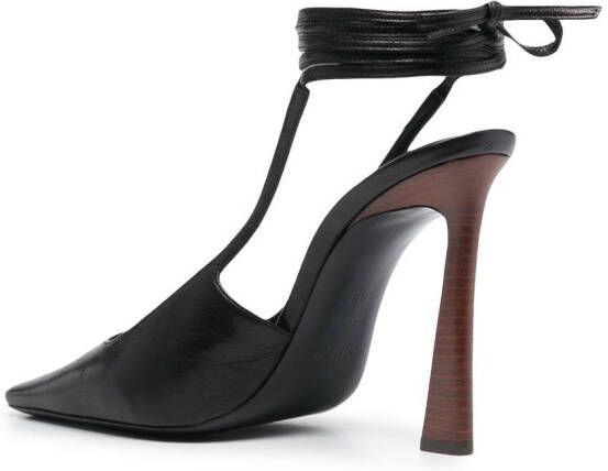 Saint Laurent Leren pumps Zwart