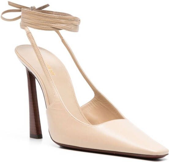 Saint Laurent Blade slingback pumps Beige