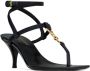 Saint Laurent Cassandra leren sandalen Blauw - Thumbnail 2