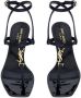 Saint Laurent Cassandra leren sandalen Blauw - Thumbnail 3