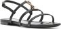 Saint Laurent Cassandra leren sandalen Zwart - Thumbnail 2