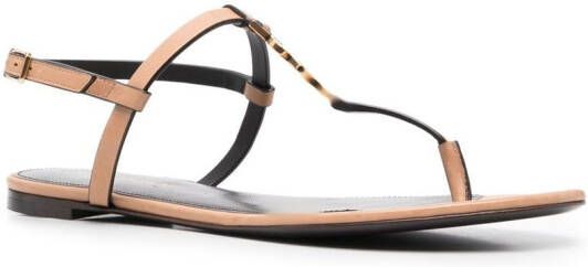 Saint Laurent Cassandra sandalen Bruin