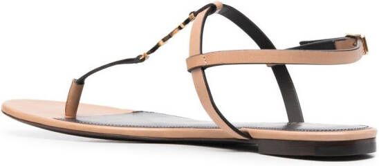 Saint Laurent Cassandra sandalen Bruin