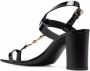 Saint Laurent Cassandra sandalen met logo Zwart - Thumbnail 3