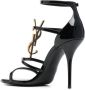 Saint Laurent Cassandra sandalen met open teen Zwart - Thumbnail 3