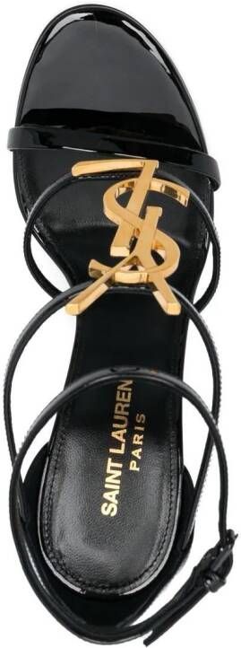 Saint Laurent Cassandra sandalen met open teen Zwart