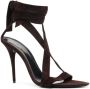 Saint Laurent Deva leren sandalen Bruin - Thumbnail 2