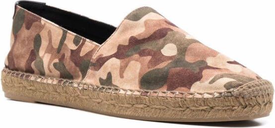 Saint Laurent Espadrilles met camouflageprint Beige