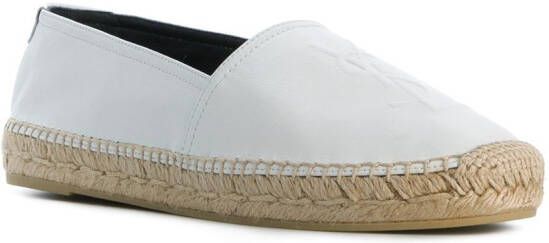 Saint Laurent espadrilles met logo-reliëf Wit