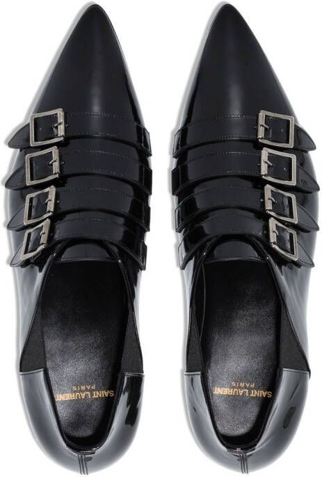 Saint Laurent Franklin gespschoenen Zwart