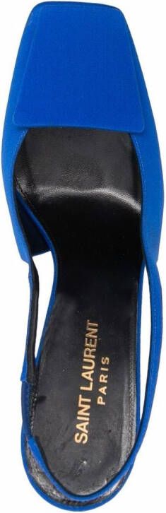 Saint Laurent George pumps met vierkante neus Blauw