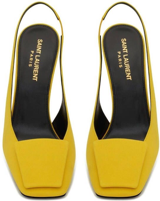 Saint Laurent George slingback pumps Geel