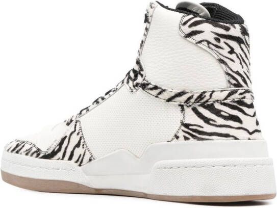 Saint Laurent Sneakers met zebraprint Wit