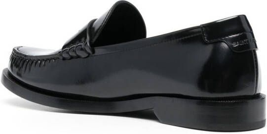 Saint Laurent Lakleren loafers Zwart