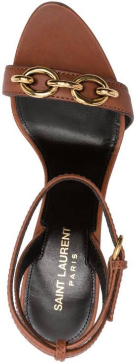 Saint Laurent Le Maillon sandalen Bruin