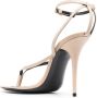 Saint Laurent Leren stiletto sandalen Bruin - Thumbnail 3