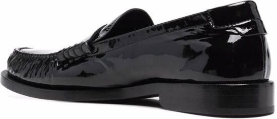 Saint Laurent Leren loafers Zwart