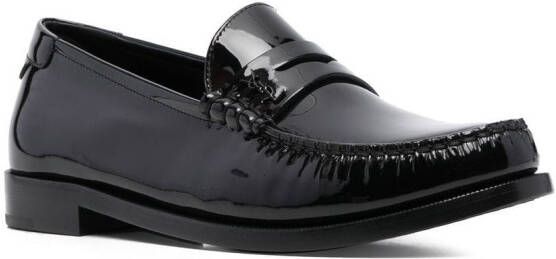 Saint Laurent Leren loafers Zwart