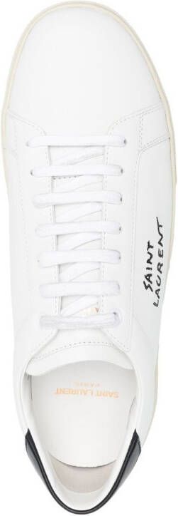 Saint Laurent Sneakers met geborduurd logo Wit