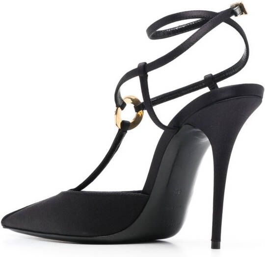 Saint Laurent Luna 105 leren pumps Zwart