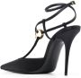 Saint Laurent Luna 105 leren pumps Zwart - Thumbnail 3