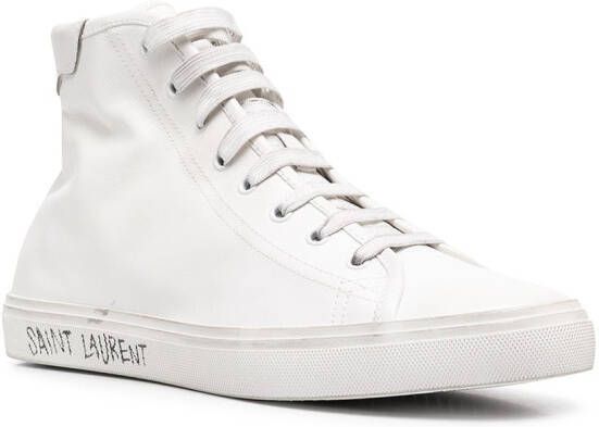 Saint Laurent Malibu high-top sneakers Wit