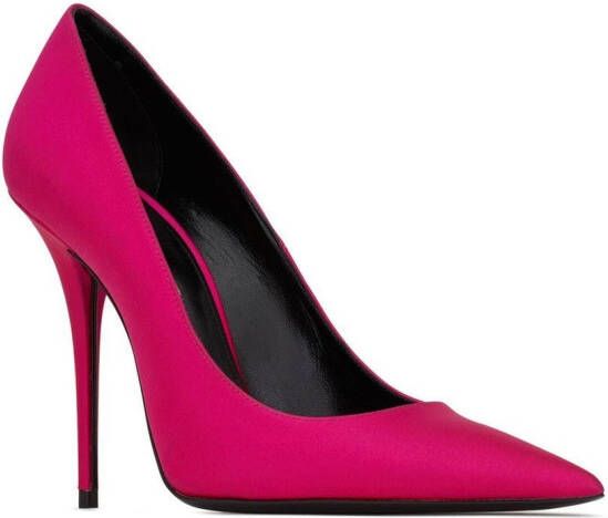 Saint Laurent Marylin satijnen pumps Roze