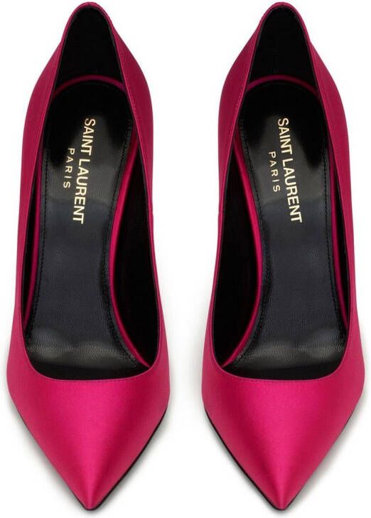 Saint Laurent Marylin satijnen pumps Roze