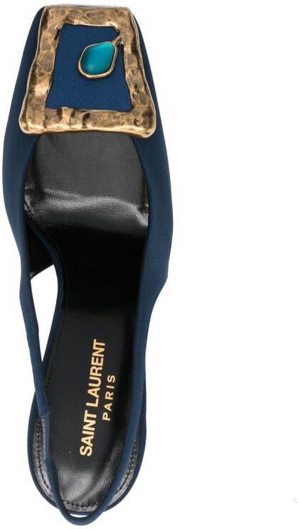 Saint Laurent Maxine slingback pumps Blauw