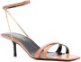 Saint Laurent Melody sandalen met enkelbandjes Bruin - Thumbnail 2