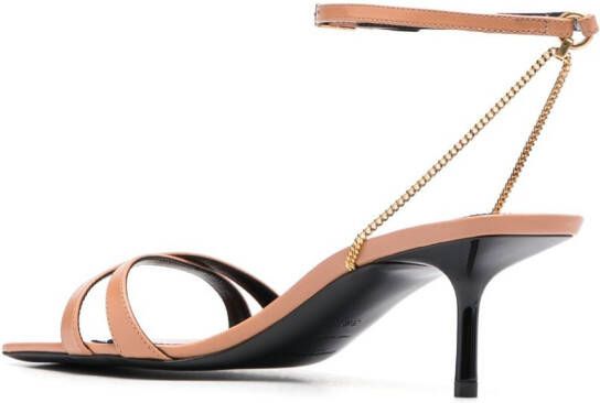 Saint Laurent Melody sandalen met enkelbandjes Bruin