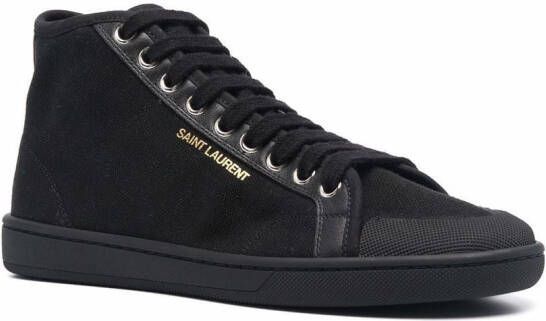 Saint Laurent Sneakers met logo Zwart