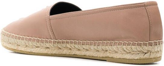 Saint Laurent Cassandre espadrilles met reliëf Beige