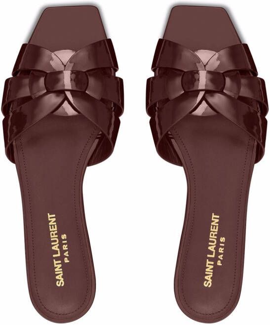 Saint Laurent Nu Pieds sandalen Bruin