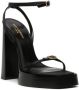 Saint Laurent Platz sandalen met plateauzool Zwart - Thumbnail 2