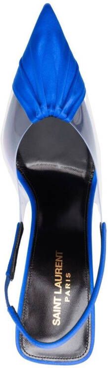 Saint Laurent Pumps met puntige neus Blauw