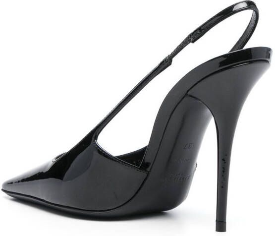 Saint Laurent Pumps met vierkante neus Zwart