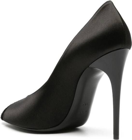 Saint Laurent Martinique 110mm satijnen pumps Zwart