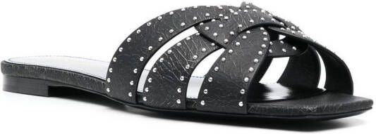 Saint Laurent Sandalen met studs Zwart