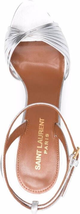 Saint Laurent Sexy sandalen Zilver