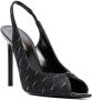 Saint Laurent Slingback sandalen met monogram Zwart - Thumbnail 2