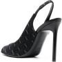 Saint Laurent Slingback sandalen met monogram Zwart - Thumbnail 3