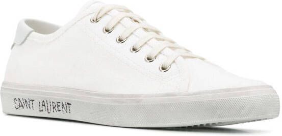 Saint Laurent Malibu gerafelde sneakers Wit