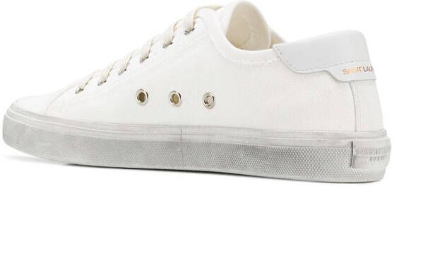 Saint Laurent Malibu gerafelde sneakers Wit