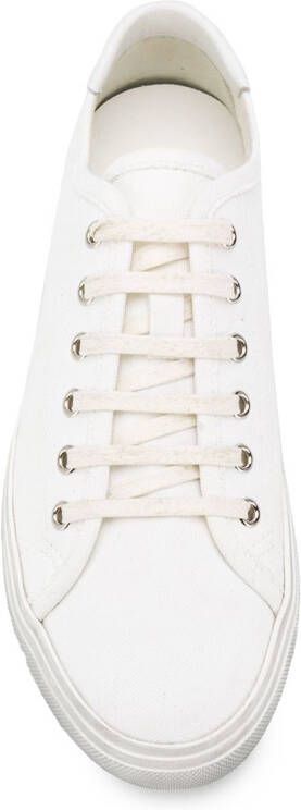 Saint Laurent Malibu gerafelde sneakers Wit