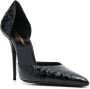 Saint Laurent Stiletto pumps met krokodillenleer-effect Zwart - Thumbnail 2