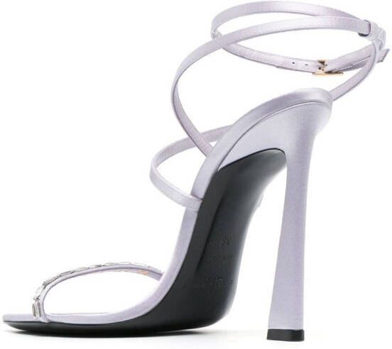 Saint Laurent Sandalen met open neus Paars